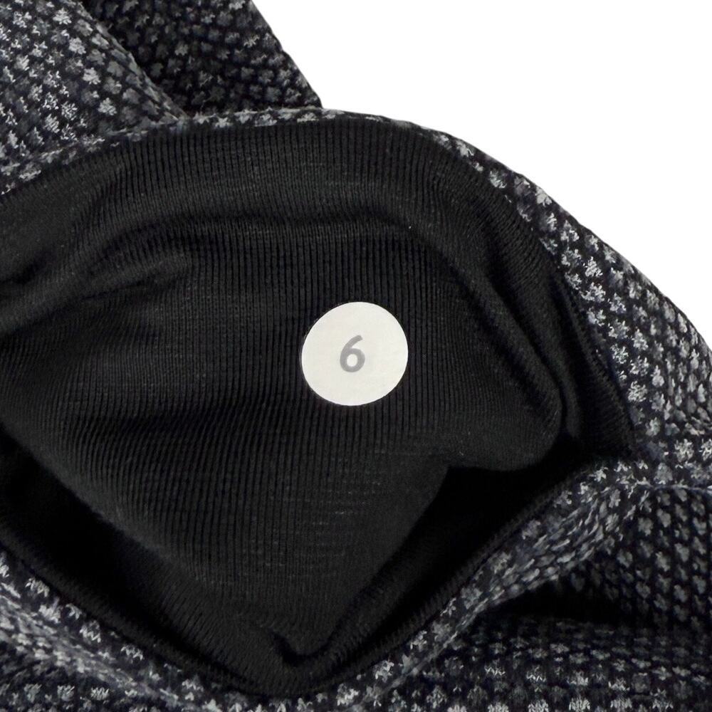 LULULEMON Wunder Under Pant Size 6 Coco Pique Black White / Black - Picture 8 of 11